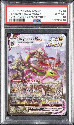2021 POKEMON SWORD & SHIELD EVOLVING SKIES SECRET FULL ART/RAYQUAZA VMAX PSA 10 - Image 1