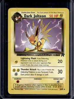 2000 Pokemon Team Rocket Dark Jolteon #38/82 - Image 1