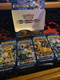 22 Factory Sealed Packs & Booster Box Pokemon XY Evolutions - Image 2