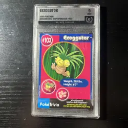 1999 Pokemon The First Movie Nintendo Exeggutor #103 Golden 9 - Image 1