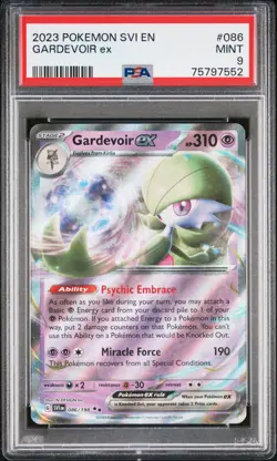 2023 POKEMON SVI EN-SCARLET & VIOLET #086 GARDEVOIR EX PSA 9 - Image 1