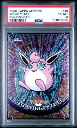 2000 TOPPS CHROME POKEMON T.V. #40 WIGGLYTUFF PSA 6 - Image 1