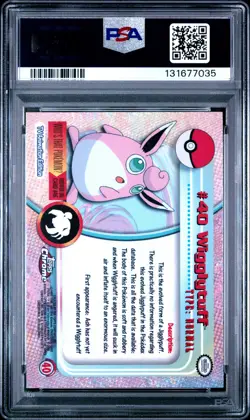 2000 TOPPS CHROME POKEMON T.V. #40 WIGGLYTUFF PSA 6 - Image 2