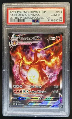 2019-2023 Pokemon SWSH Black Star Promos Charizard VMAX #SWSH261 PSA 10 - Image 1