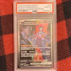 Pokemon TCG Team Rocket's Mewtwo ex 231/182 Special Illustration Rare Holo PSA … - Image 1