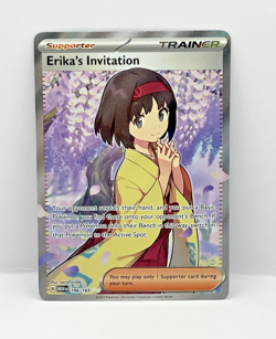 Pokemon Erika's Invitation Scarlet & Violet 151 Ultra Rare 196/165 2023 Trainer - Image 1
