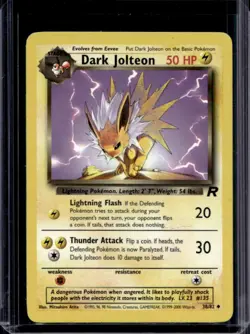 2000 Pokemon Team Rocket Dark Jolteon #38/82 - Image 1