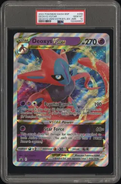 2022 POKEMON SWSH BATTLE BOX-JUMBO PROMO #268 DEOXYS VSTAR PSA 10 - Image 1