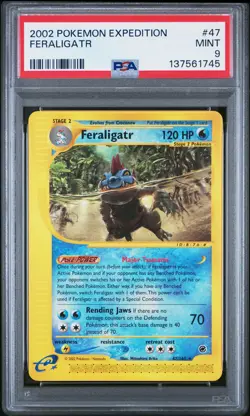 2002 POKEMON EXPEDITION #47 FERALIGATR PSA 9 - Image 1