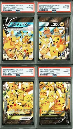 PSA 10 Sequential Set Pikachu V-UNION 25th Anniversary RRR Pokemon Japanese #4 - Image 1
