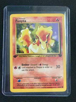 Pokemon TCG Ponyta 64/82 1st Edition Team Rocket Common Vintage WOTC (LP/MP) - Image 3