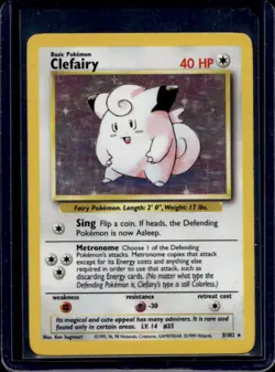 1999 Pokemon Unlimited Clefairy Rare Holo #5/102 - Image 1