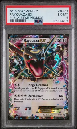 2015 POKEMON XY BLACK STAR PROMOS #XY69 RAYQUAZA EX PSA 6 - Image 1
