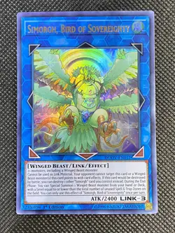 YuGiOh! Simorgh, Bird of Sovereignty DUOV-EN012 Ultra Rare 1st Edition Near Mint - Image 1