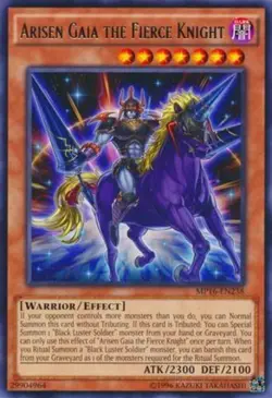 Yugioh! LP Arisen Gaia the Fierce Knight - MP16-EN238 - Rare - Unlimited Edition - Image 1
