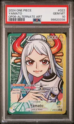 Yamato OP06-022 Leader Alt Art One Piece Card PSA 10 - Image 1