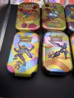 Small Pokemon Tins Empty (6 Tins) No Cards - Image 5