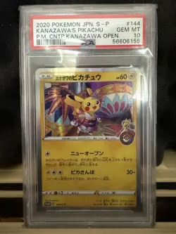 Pokemon PSA 10 GEM MINT 2020 Kanazawa's Pikachu Japanese Center Card 144/S-P - Image 1