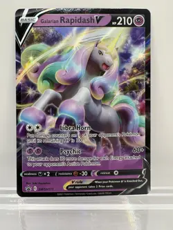Galarian Rapidash V SWSH111 SWSH: Sword & Shield Promo Cards Holo NM - Image 1