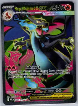 Mega Charizard X ex 109/094 ME02: Phantasmal Flames - Pokemon Card - NM - Image 1