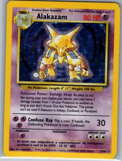 Alakazam 1/102 Holo Base Set - Pokemon Card - MP - Image 1