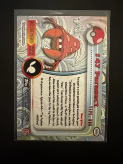 #47 PARASECT Pokemon Topps TV Animation Edition Trading Card 1999 #47 - Image 2