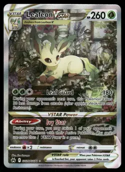 Pokemon Cards Leafeon VSTAR GG35/GG70 Crown Zenith Galarian Gallery Holo NM - Image 1