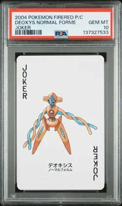 2004 POKEMON FIRERED VERSION PLAYING CARDS JOKER DEOXYS NORMAL FORME PSA 10 - Image 1