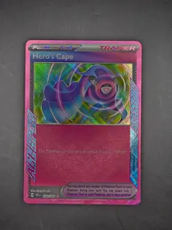 Pokemon TCG Hero's Cape 152/162 Temporal Forces Ace Spec Rare Holo Card - Image 3