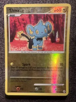 Shinx LV.7 98/130 Common Reverse Holo Pokemon Card LP - Image 1