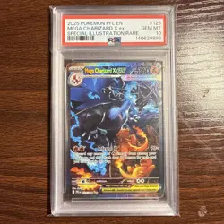 2025 Phantasmal Flames EN Charizard x EX 125 PSA 10 Gem Mint Pokemon Card - Image 1