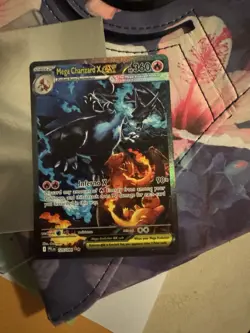 Mega Charizard X EX Full Art Holo Pokemon Card 125/094 English Stage 2 EX - Image 3