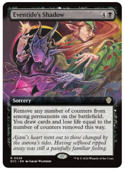 Eventide's Shadow - Extended Art Commander: Lorwyn Eclipsed MTG - Image 1