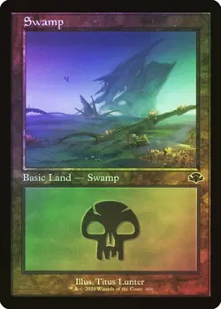 4 x FOIL SWAMP - #406 - RETRO - Dominaria Remastered - NM MTG - Image 1