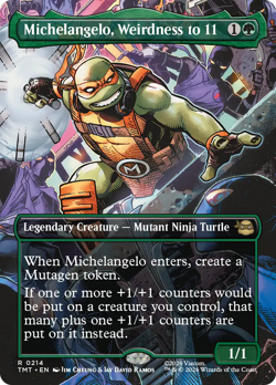 Michelangelo, Weirdness to 11 (Borderless) Teenage Mutant Ninja Turtles - Near M - Image 1