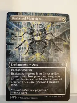 MTG Magic The Gathering CMM Commander Masters Borderless #623 Darksteel Mutation - Image 1