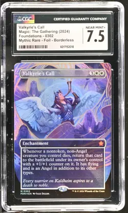 VALKYRIE'S CALL Foundations Borderless Foil Mythic CGC 7.5 MTG [Nostalgium] - Image 1