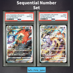 PSA 10 Charizard Mewtwo SAR Set 212-221/172 S12a VSTAR Universe Japanese Pokemon - Image 1