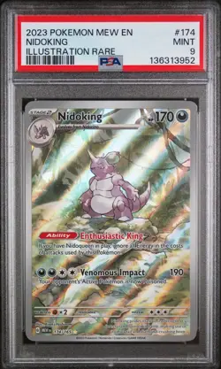 2023 POKEMON MEW EN-151 ILLUSTRATION RARE #174 NIDOKING PSA 9 - Image 1