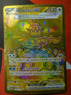 Pokemon Terapagos ex 180/131 Sv: Prismatic Evolutions Gold Rare - Image 1