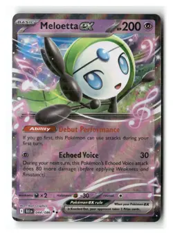 Meloetta ex 044/086 Double Rare Black Bolt Pokemon Near Mint - Image 1