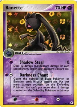 Pokemon TCG Banette 1/101 Reverse Holo EX Hidden Legends LP - Image 1