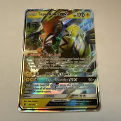 Pokemon TCG Tapu Koko GX Holo 47/145 Ultra Rare Guardians Rising - Image 1