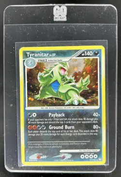 2007 Pokemon Diamond & Pearl Mysterious Treasures Tyranitar Reverse Holo #17/123 - Image 1