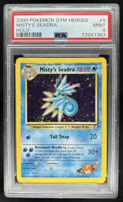2000 Pokemon Gym Heroes Misty's Seadra Holo #9/132 PSA 9 - Image 1