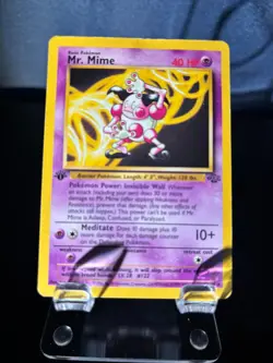 Mr. Mime Jungle Pokemon WOTC 22/64 Regular Non-Holo 1st Edition Rare - HP - Image 1