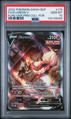 2022 POKEMON SWSH BLACK STAR PROMO #179 FULL ART/FLAREON V PSA 10 - Image 1