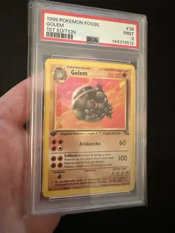 PSA 9 1st Edition Golem Pokemon Fossil #36 Uncommon Mint Fresh Slab Mint - Image 2