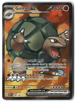Golem ex ⭐ 189/165 Holo Ultra Rare 151 2023 Pokemon NM - Image 1
