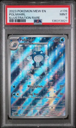 2023 POKEMON MEW EN-151 ILLUSTRATION RARE #176 POLIWHIRL PSA 9 - Image 1
